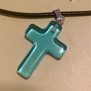 Turquoise Cross Pendant Necklace
